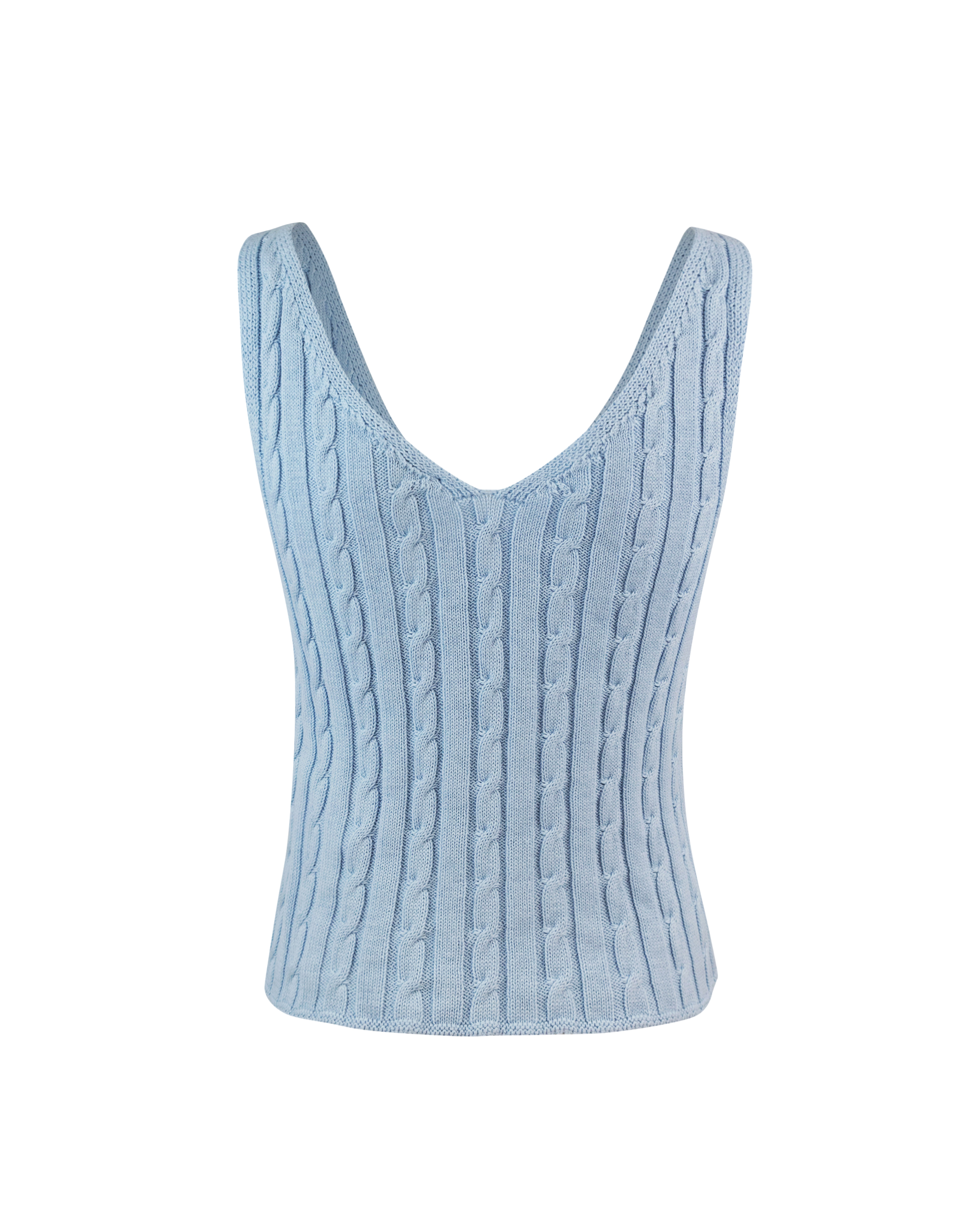 Shop Mvp Wardarobe Contes Knitted Top In 1286 Sky