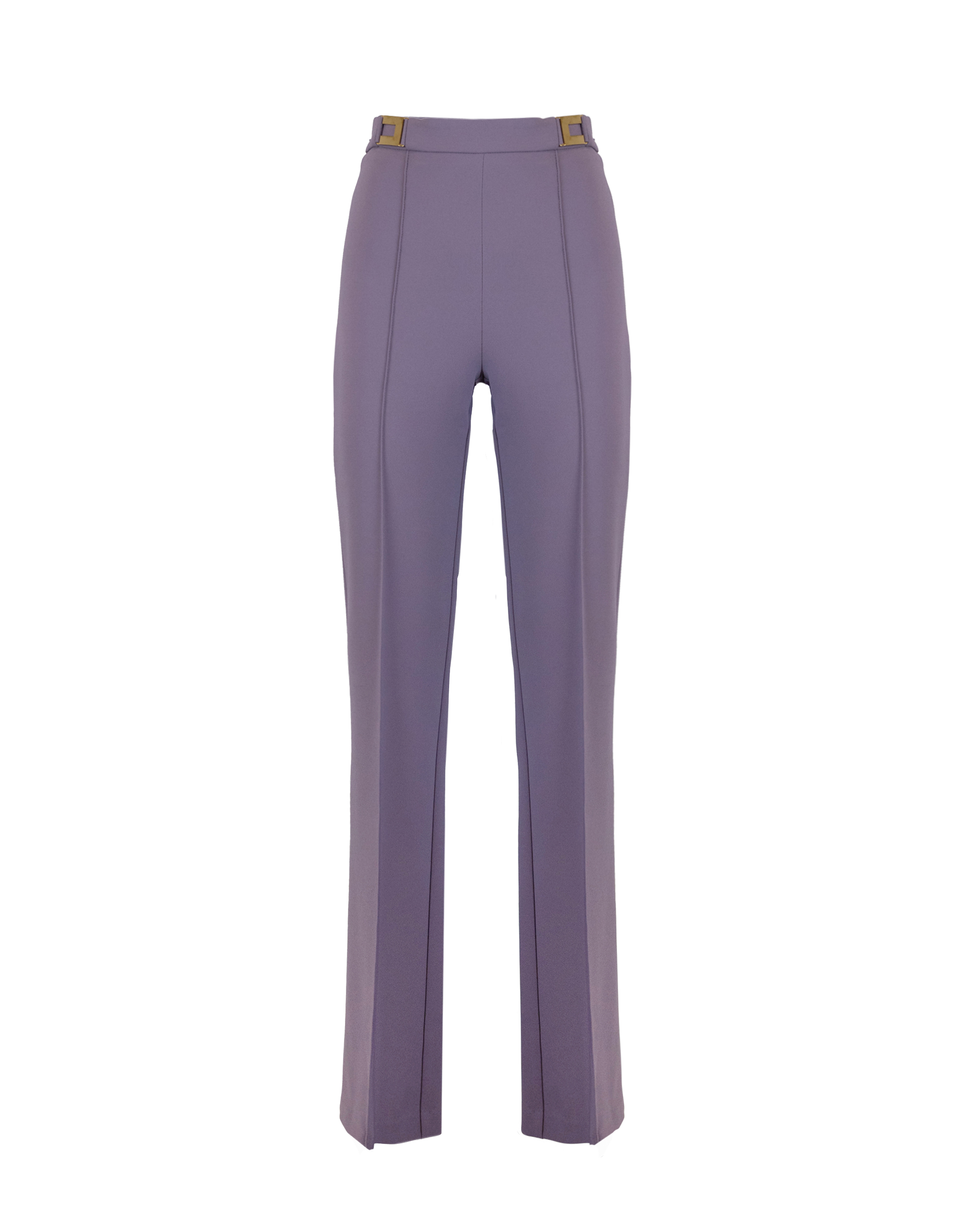 Shop Elisabetta Franchi Purple Palazzo Trousers In Bi3candy Violet