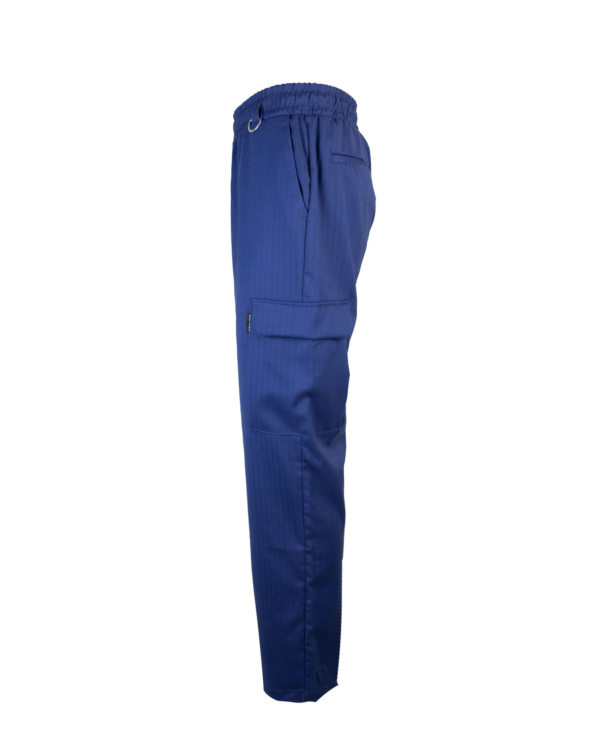 Shop Family First Milano Blue Cargo Trousers In Db