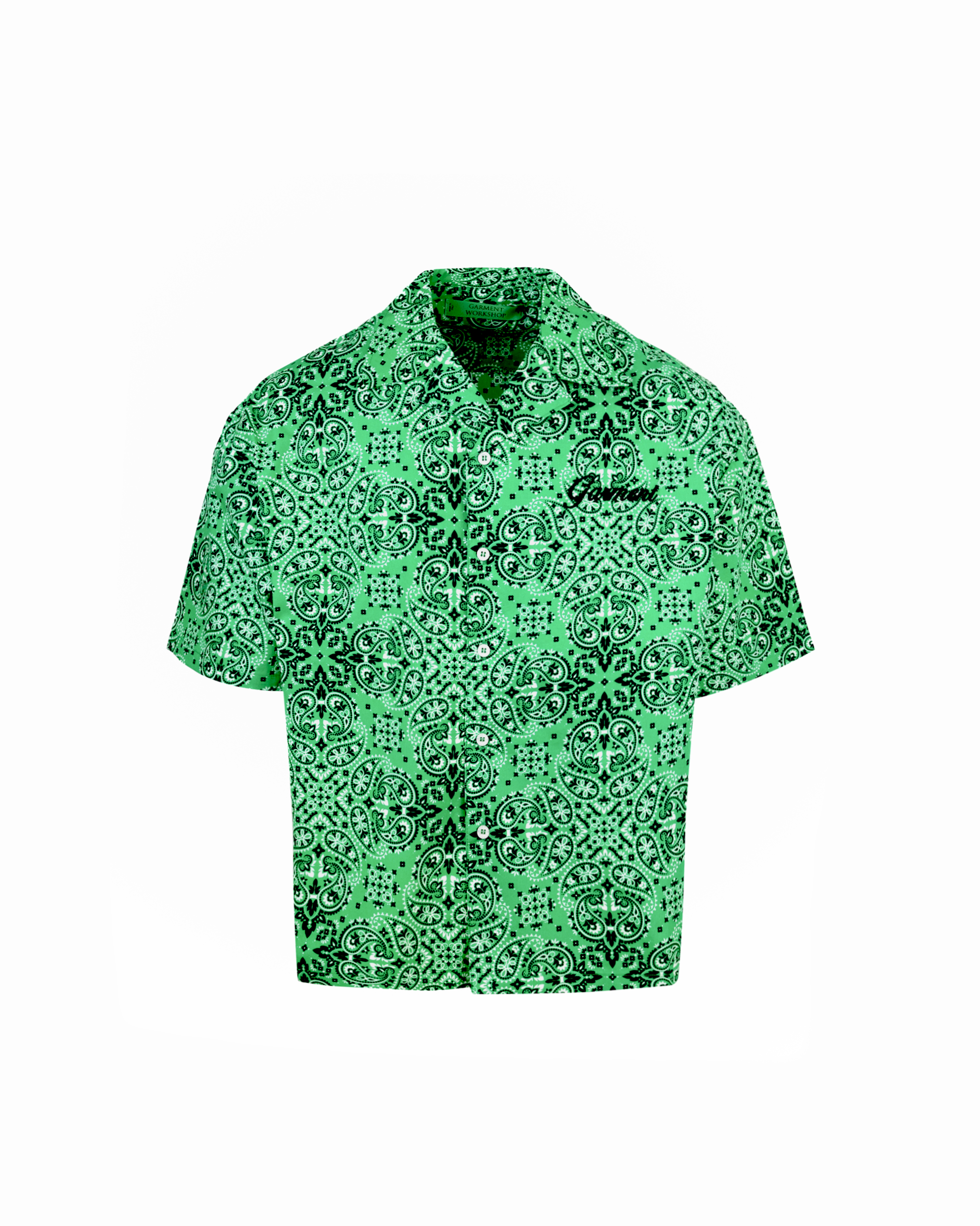 Shop Garment Workshop Green Bandana Shirt In 923emerald Green