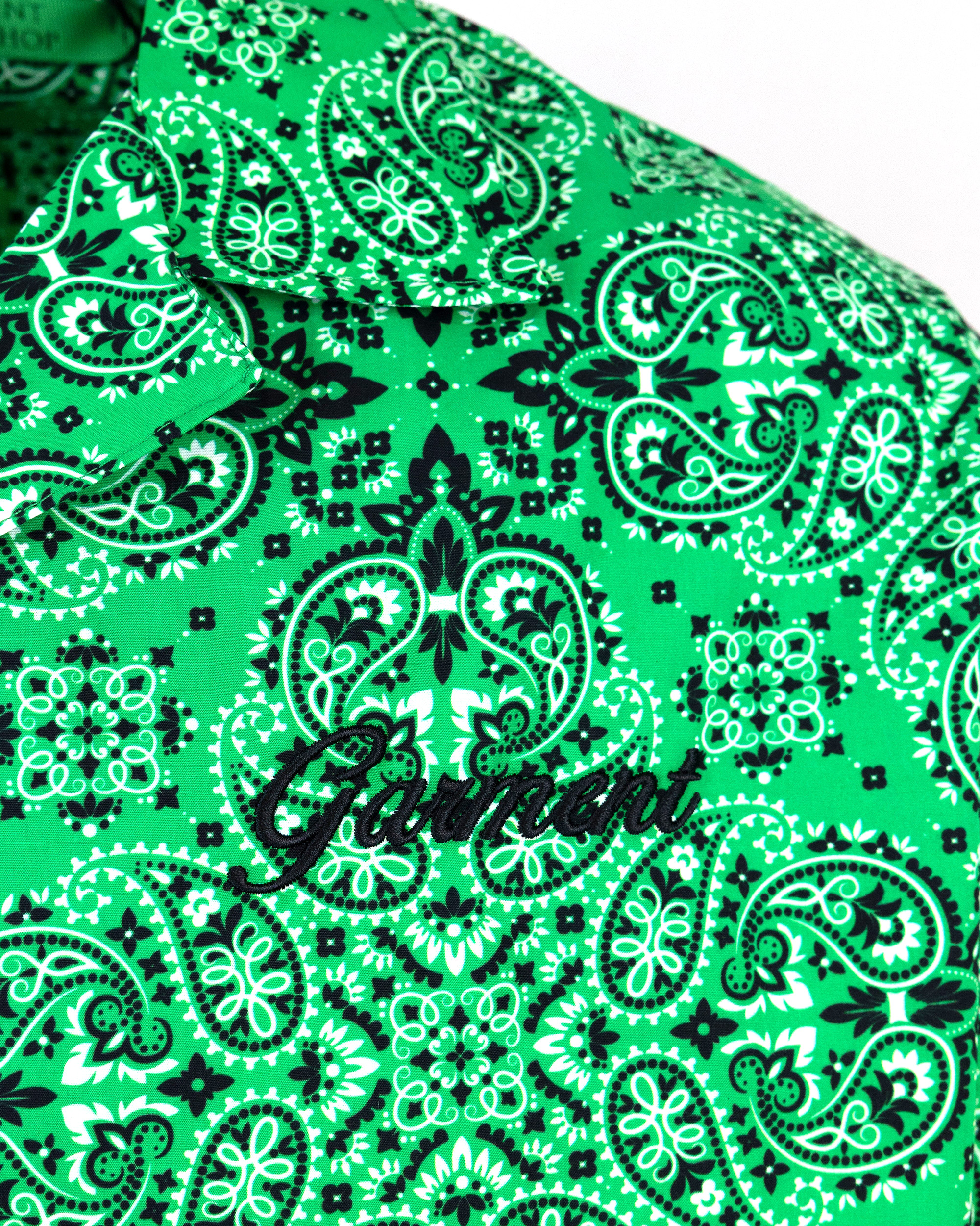 Shop Garment Workshop Green Bandana Shirt In 923emerald Green