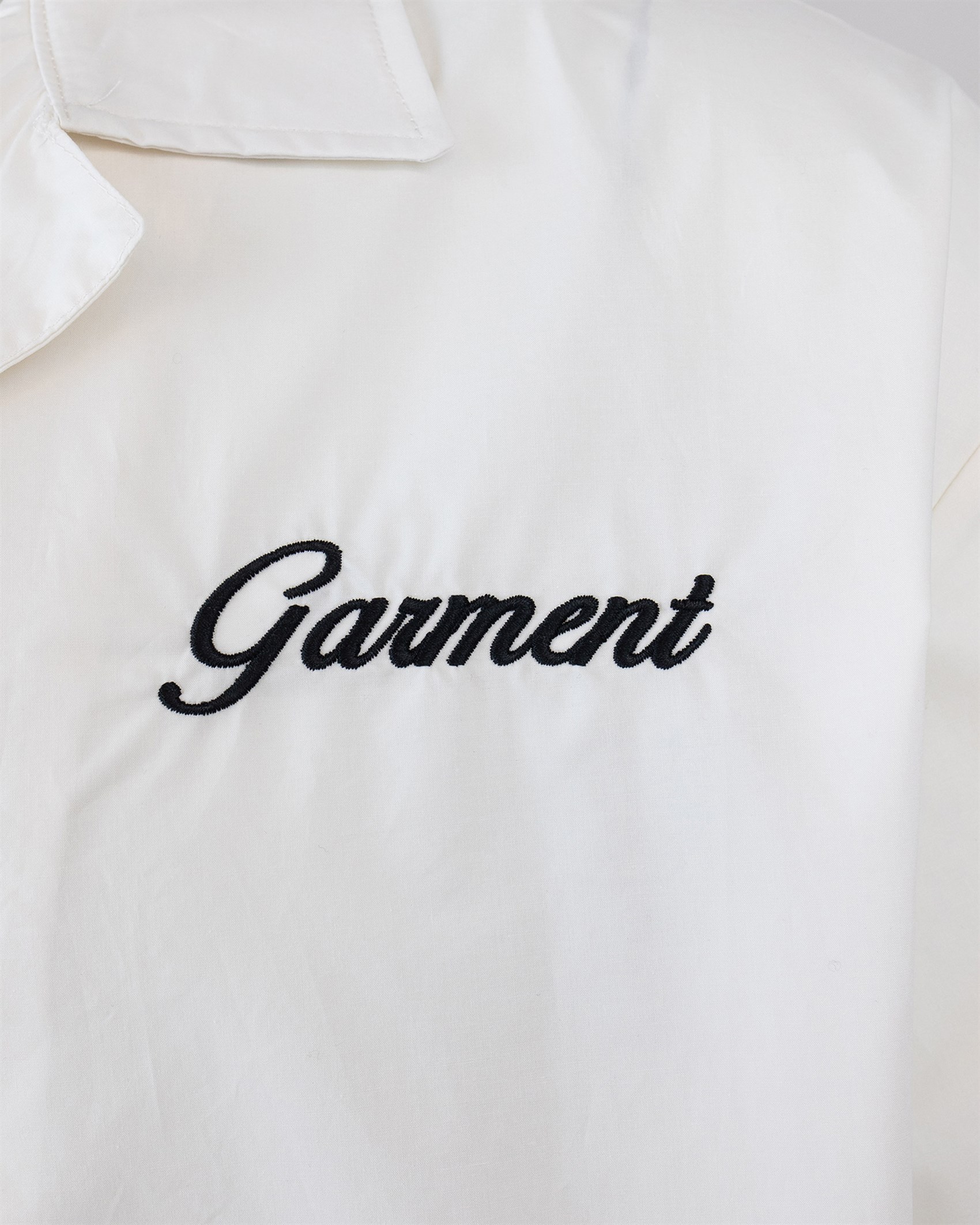 Shop Garment Workshop Bowling Shirt With Print And Embroidery In Gw018heavy Cream