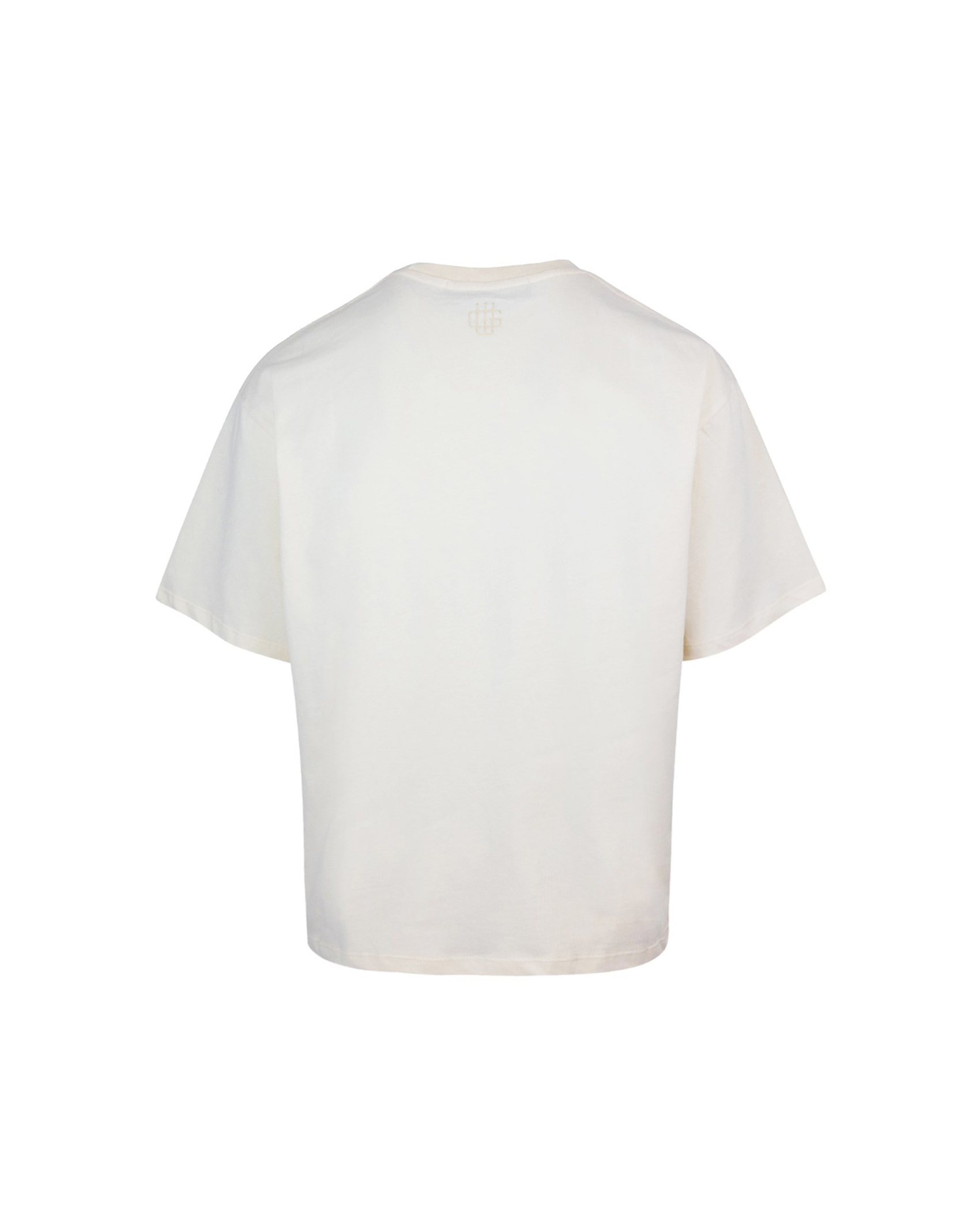Shop Garment Workshop Basic T-shirt With Cream Embroidery In Gw018heavy Cream