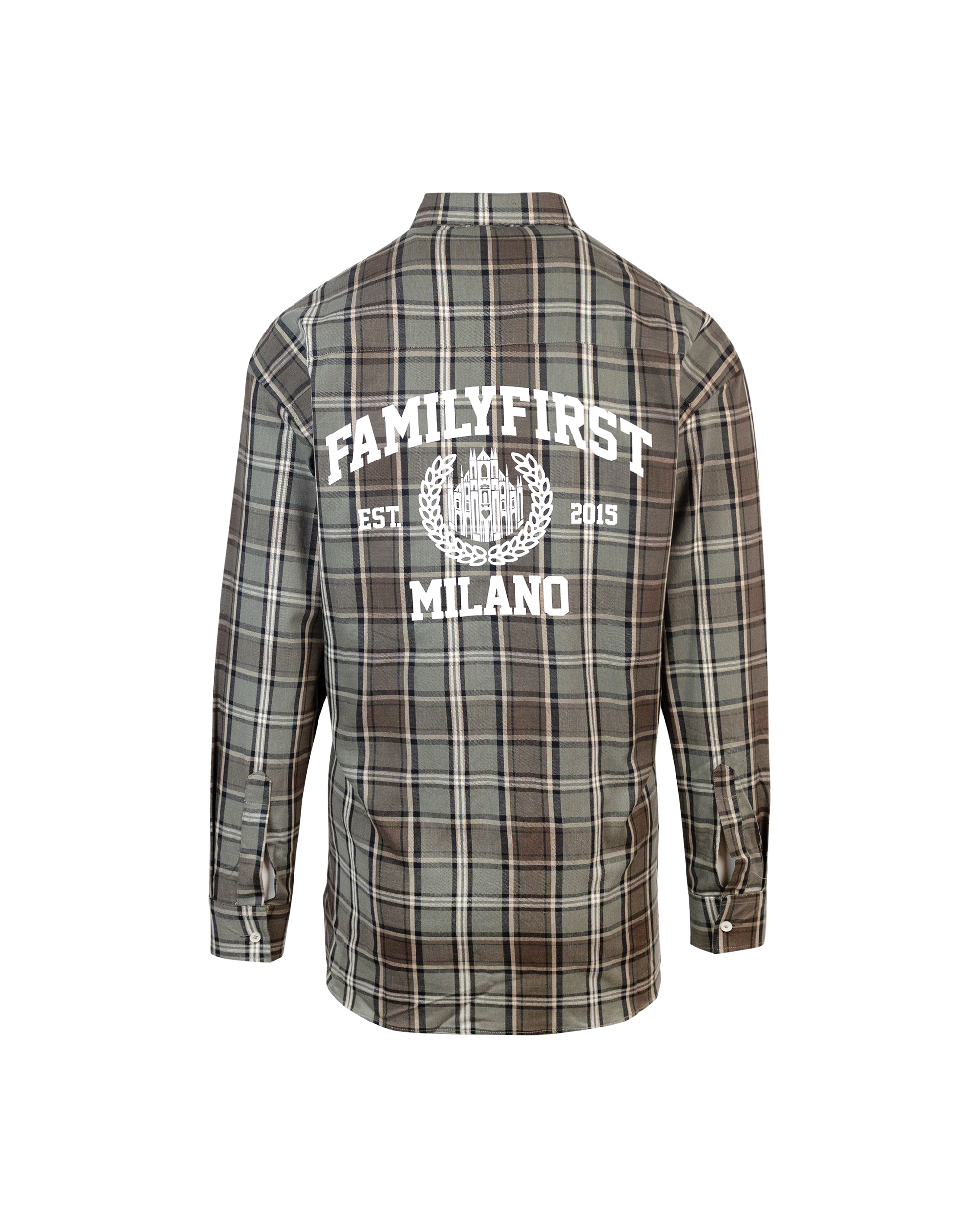 Shop Family First Milano Checked College Shirt In Grgreen