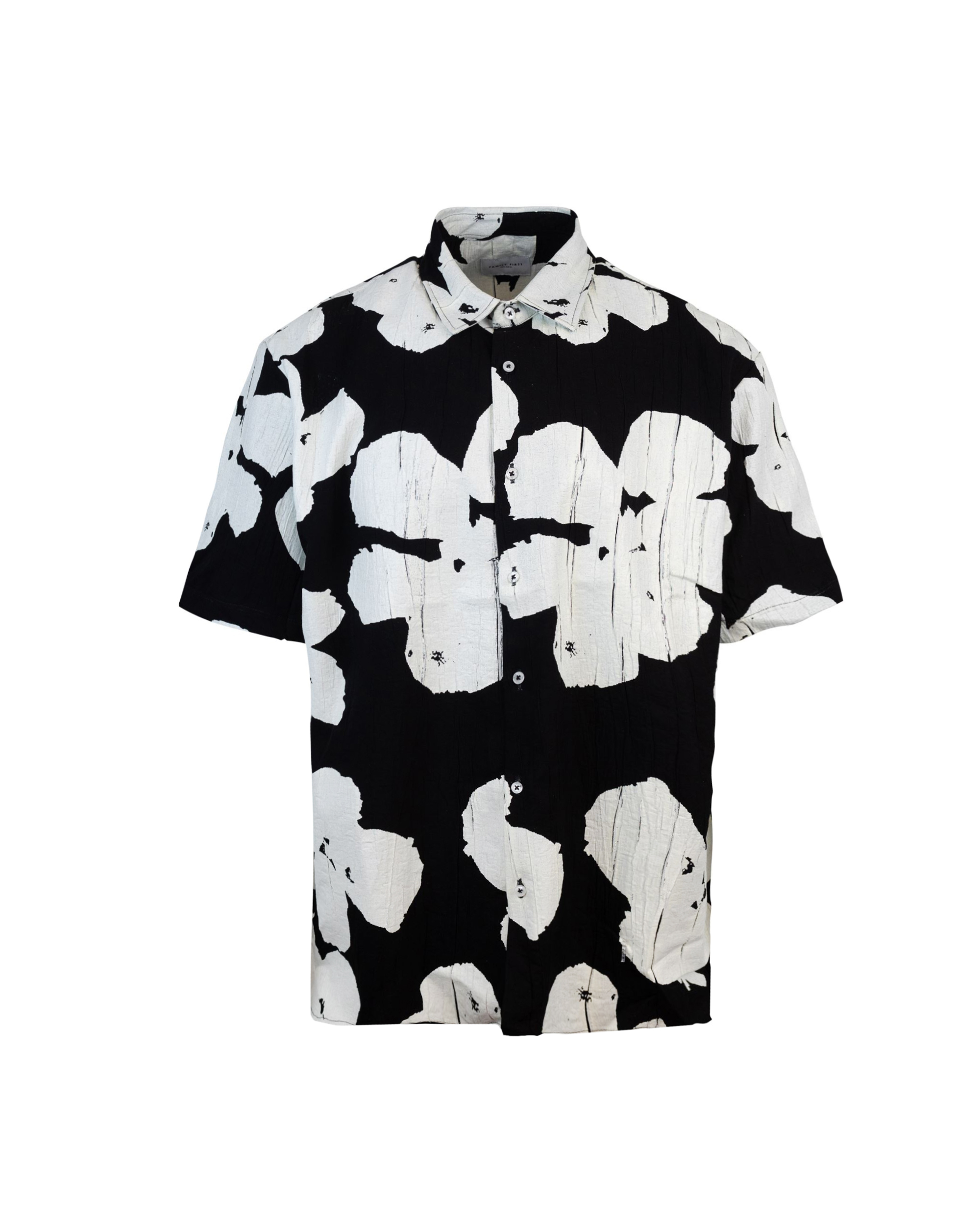 Shop Family First Milano Black Floral Shirt In Bk