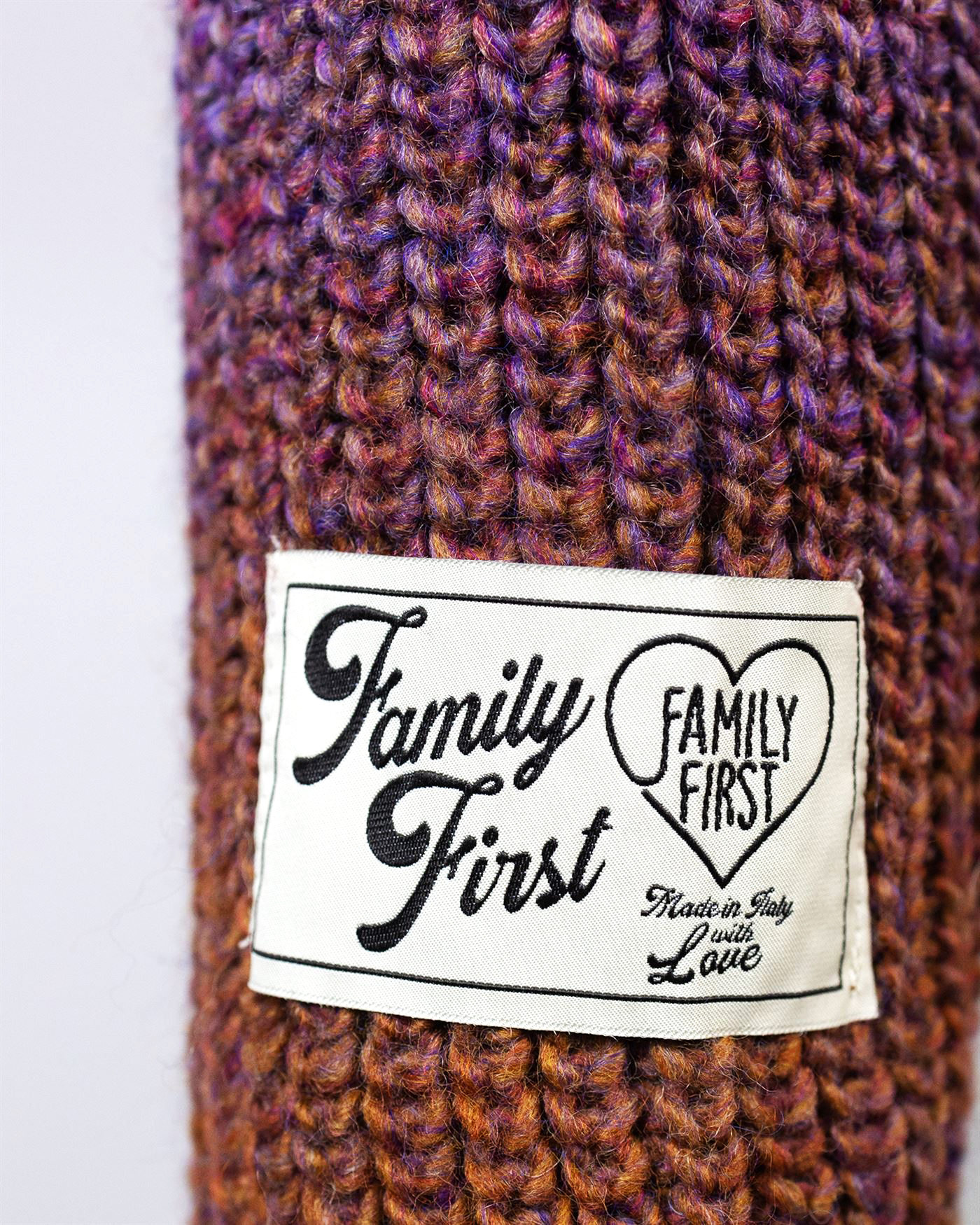 Shop Family First Milano Faded Knitted Sweatshirt In Vlviolet