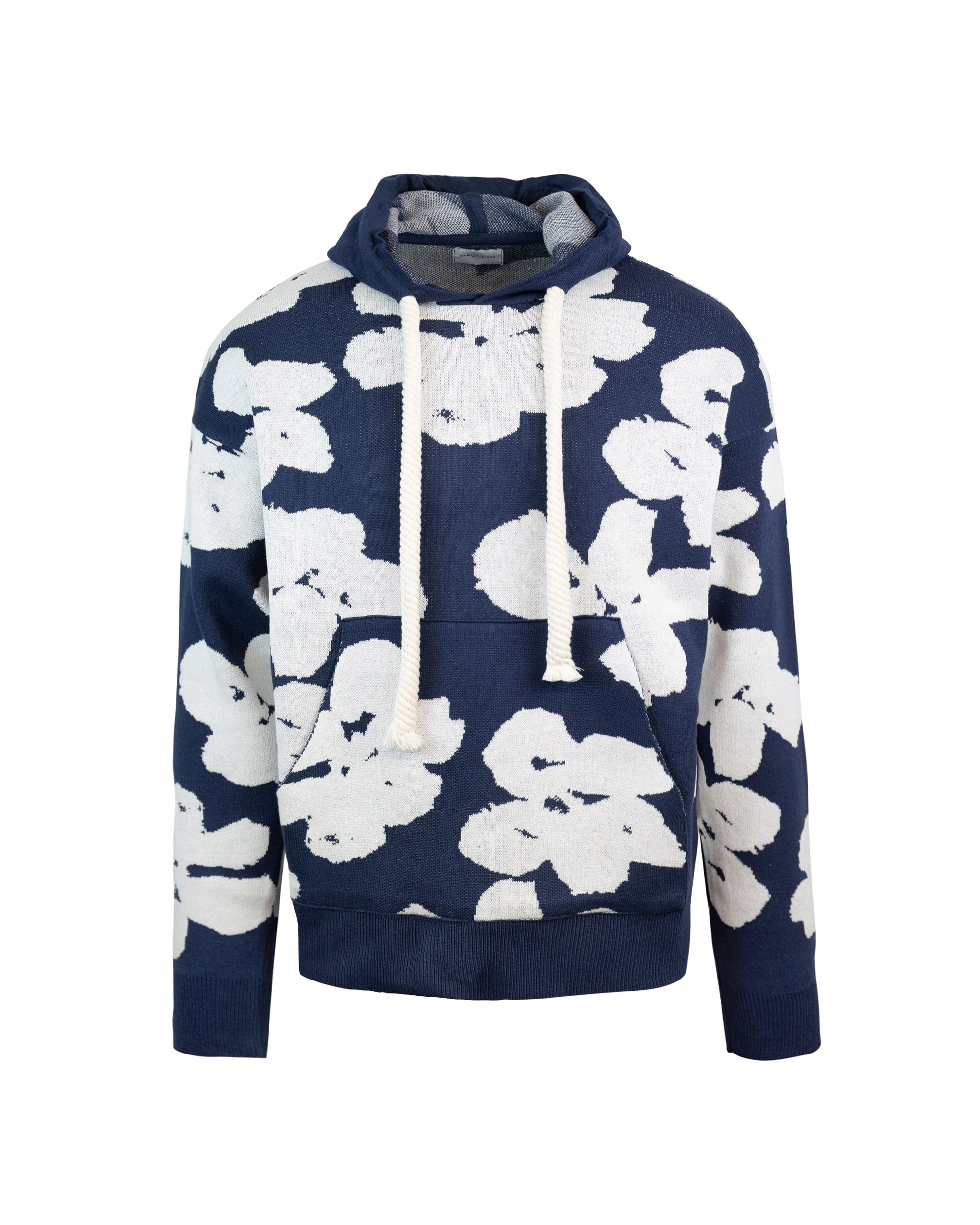 Shop Family First Milano Jacquard Hooded Sweater In Db