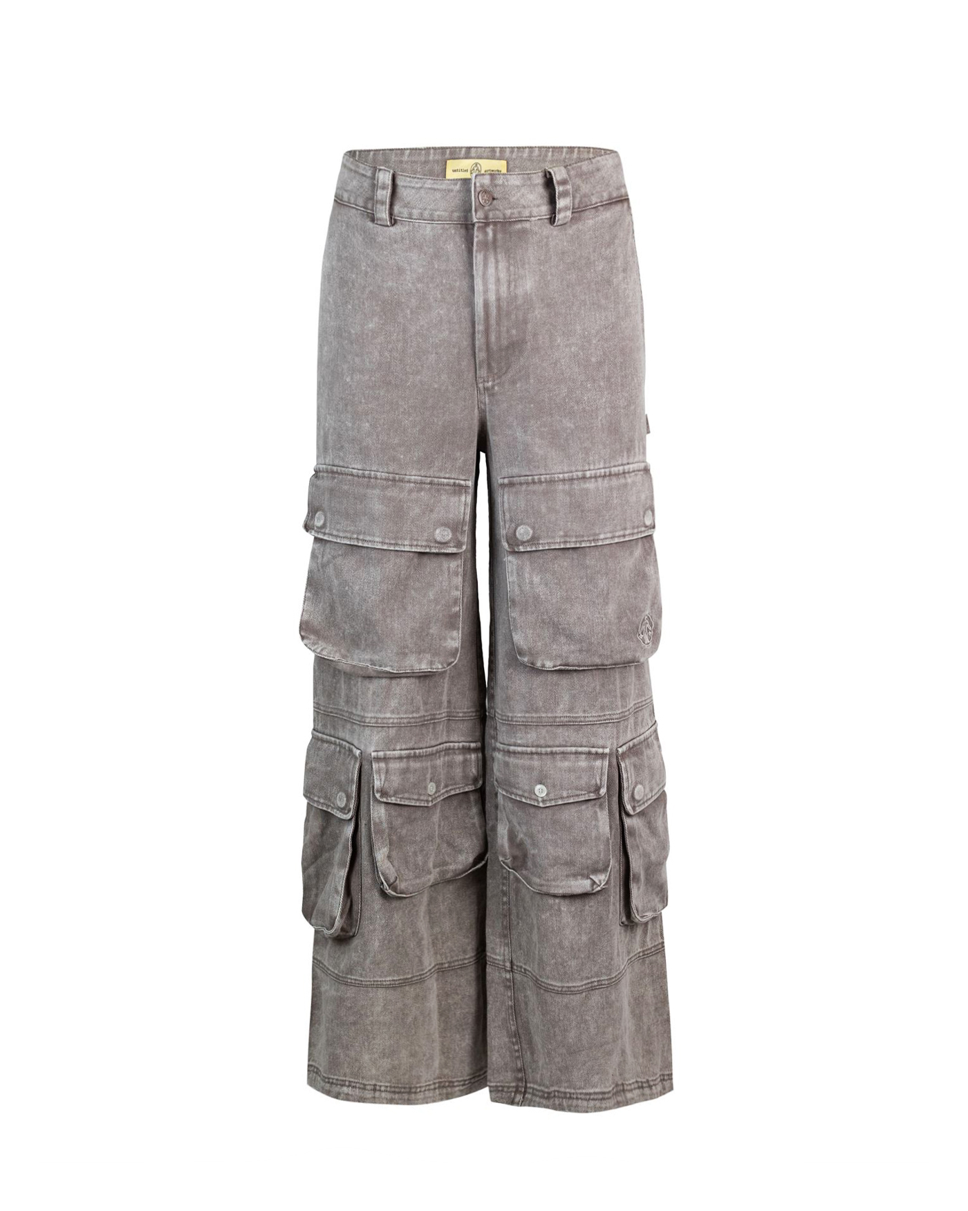 Untitled Artworks Pantalone Cargo Relaxed Fit Grigio Slavato In Taupe Grey
