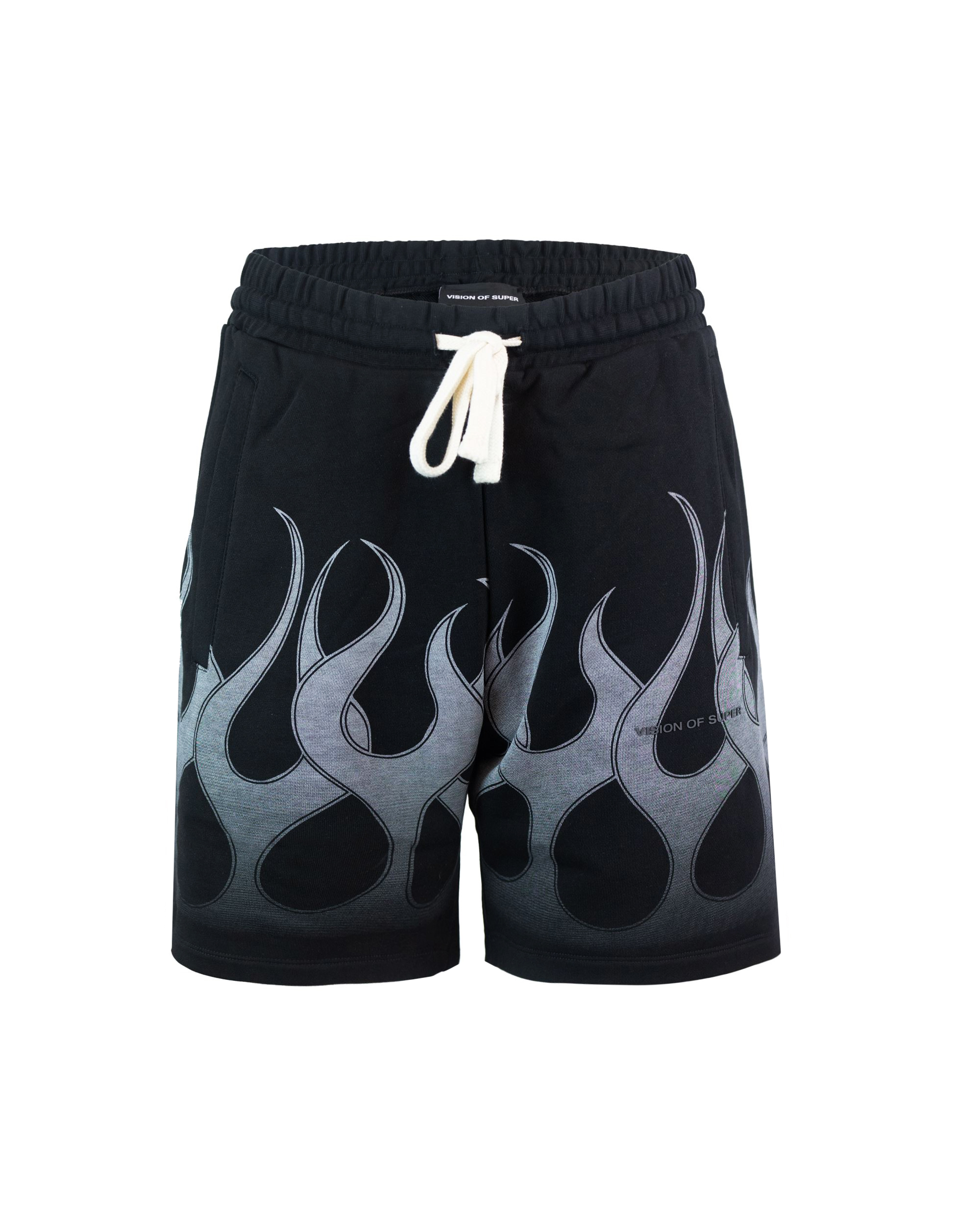 Shop Vision Of Super Bermuda With Gray Flame In Black