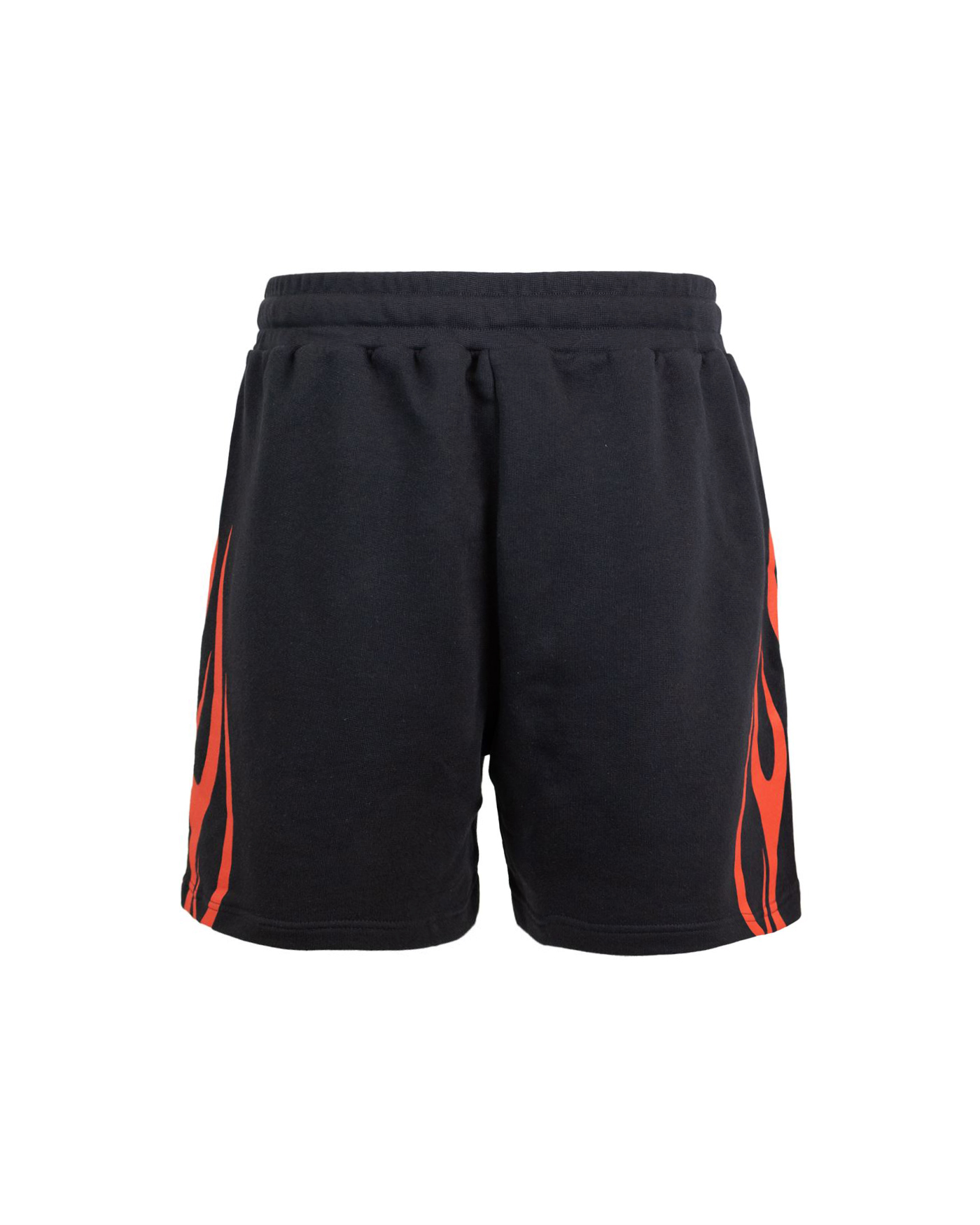 Shop Vision Of Super Bermuda With Side Red Flame In Black