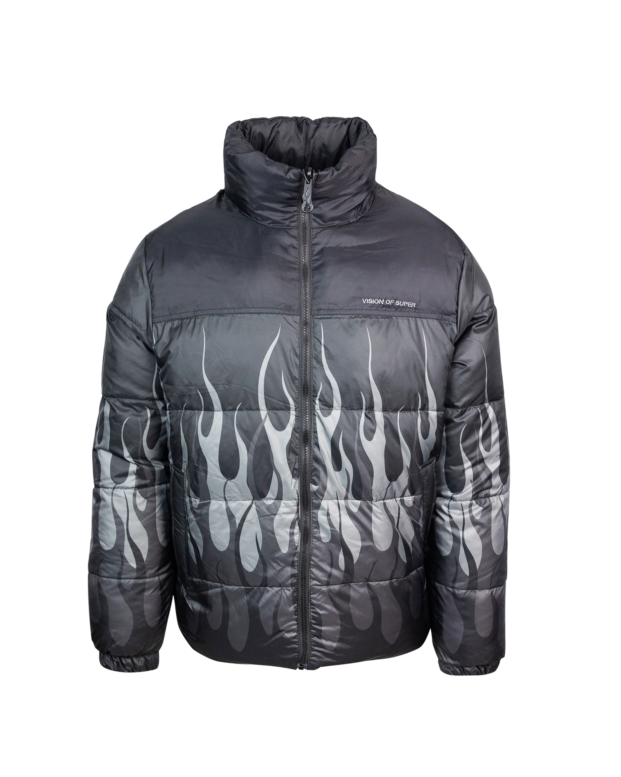 Shop Vision Of Super Triple Black Flame Down Jacket