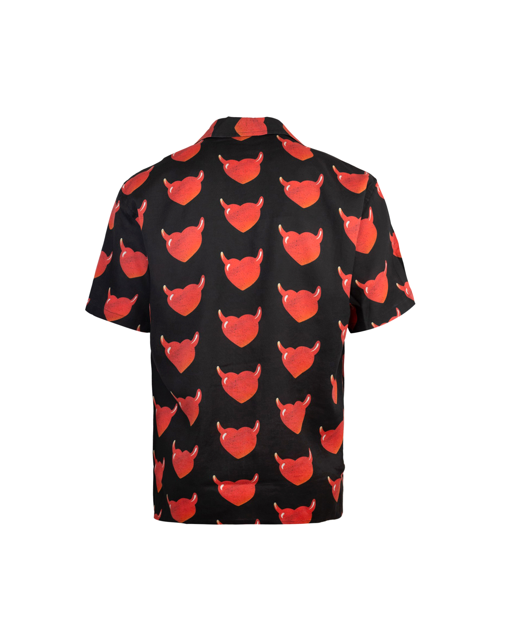 Shop Vision Of Super Camicia Hearts All-over In Black