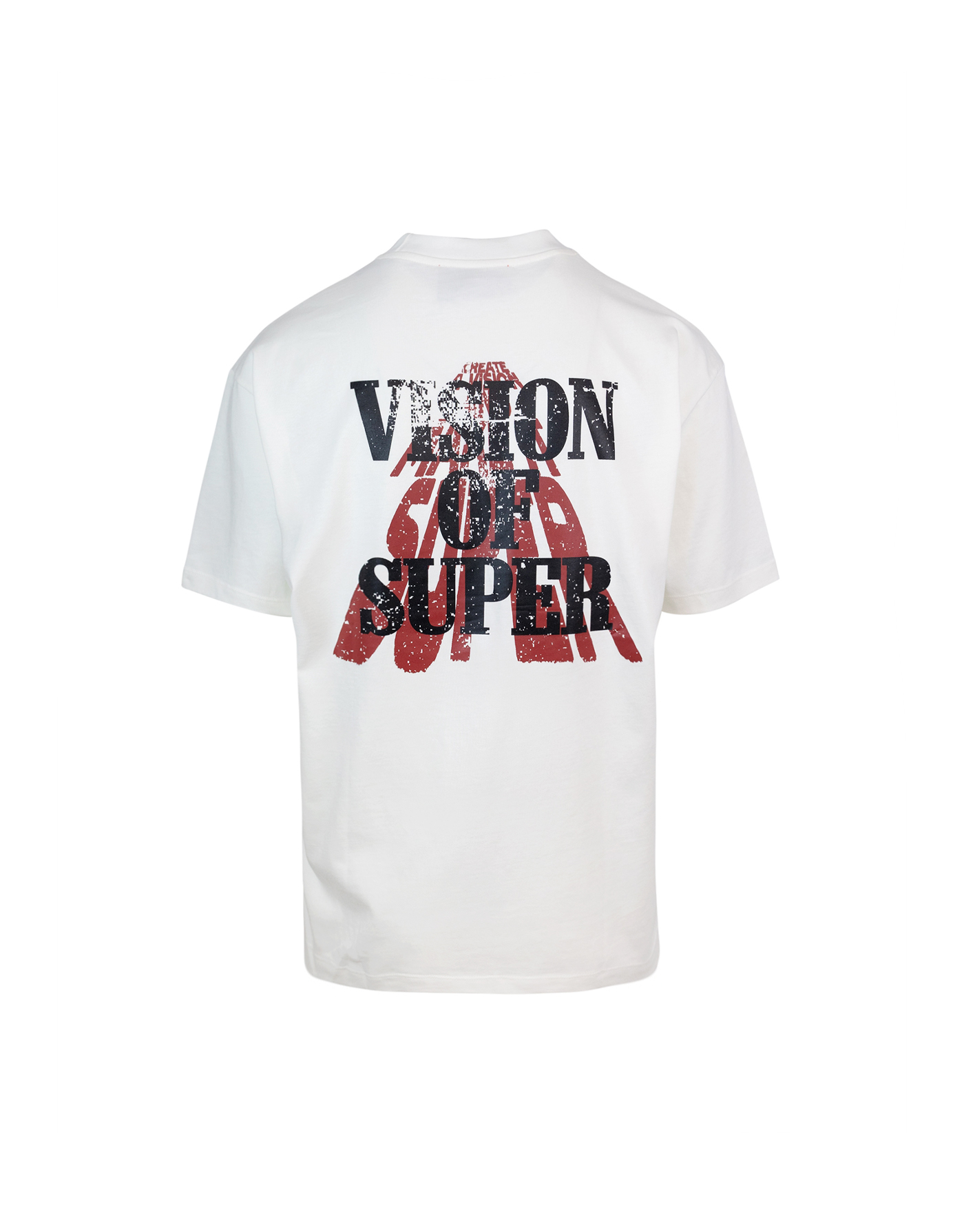 Shop Vision Of Super T-shirt Vision Slogan Bianca In White