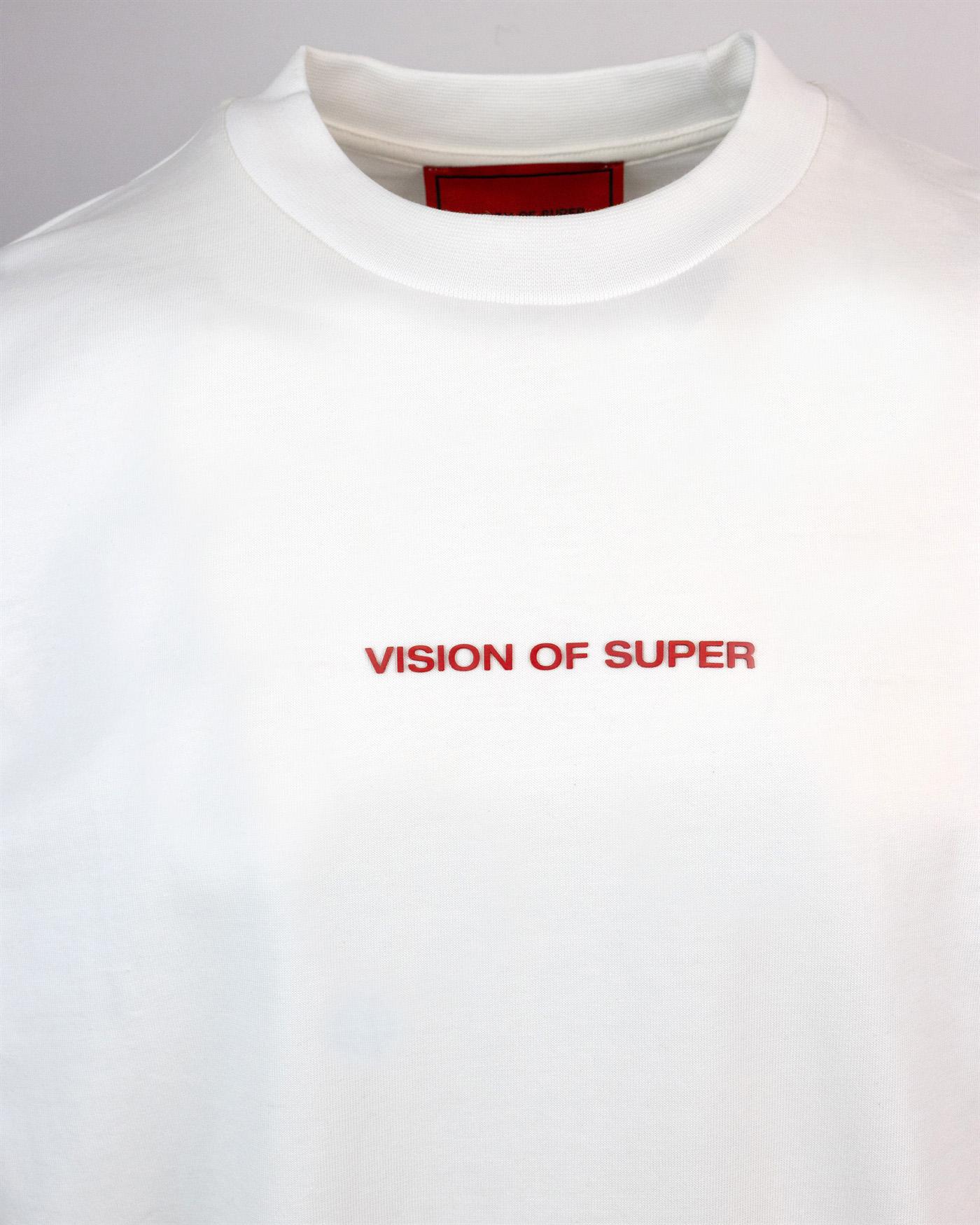 Shop Vision Of Super T-shirt Vision Slogan Bianca In White