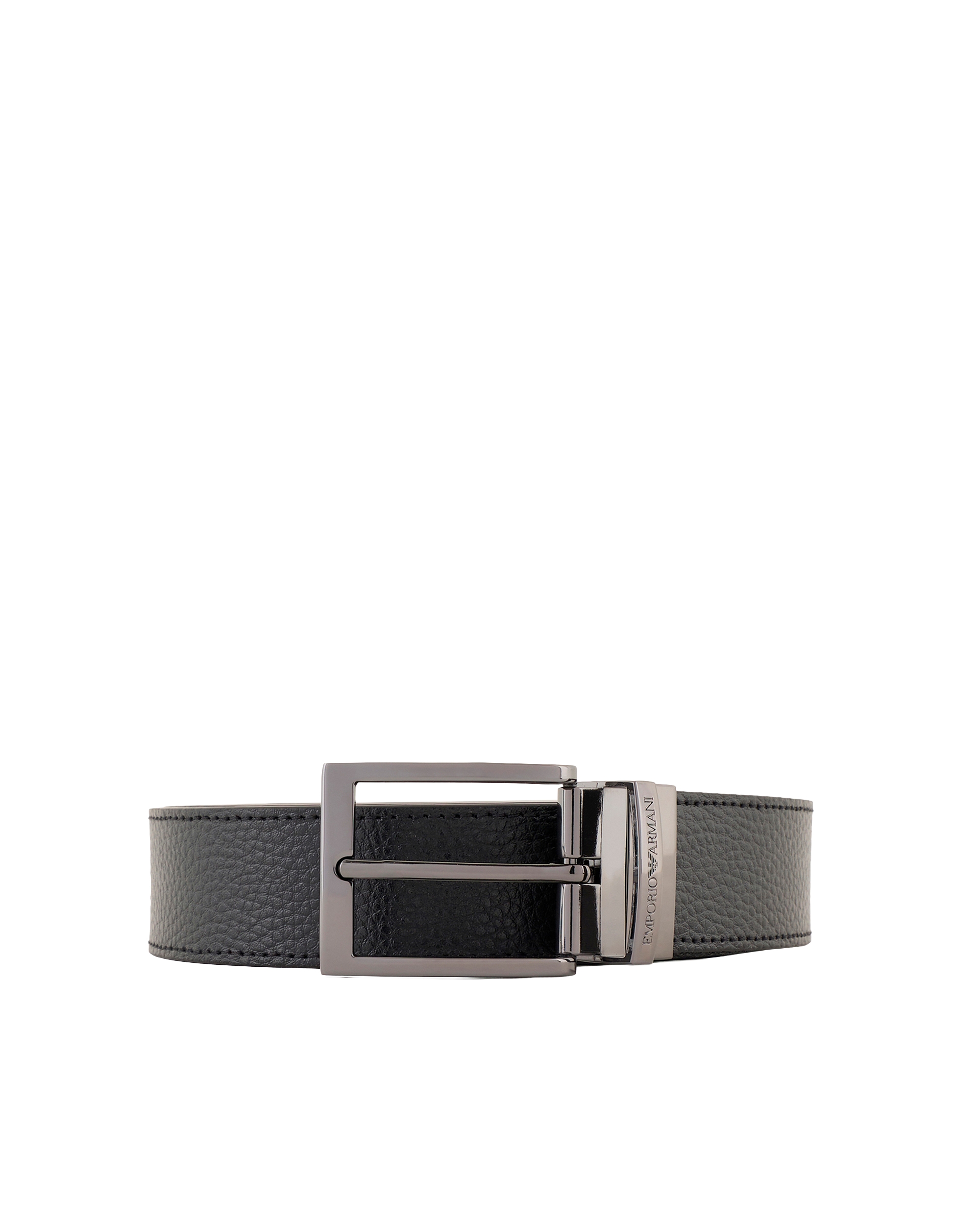 Emporio Armani Uomo Nero - Cintura Reversibile In Pelle Palmellato Stampata - Accessories - One Size - Immagine 5