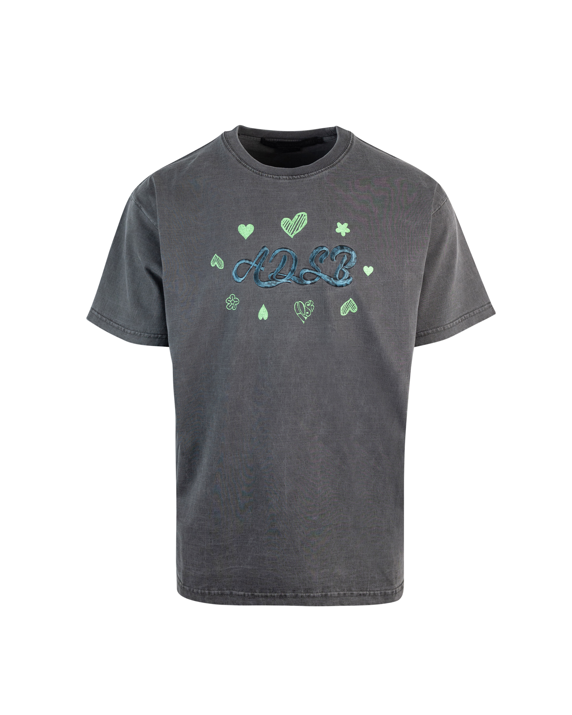 Shop Andersson Bell T-shirt Hearts Card In Charcoalcharcoal