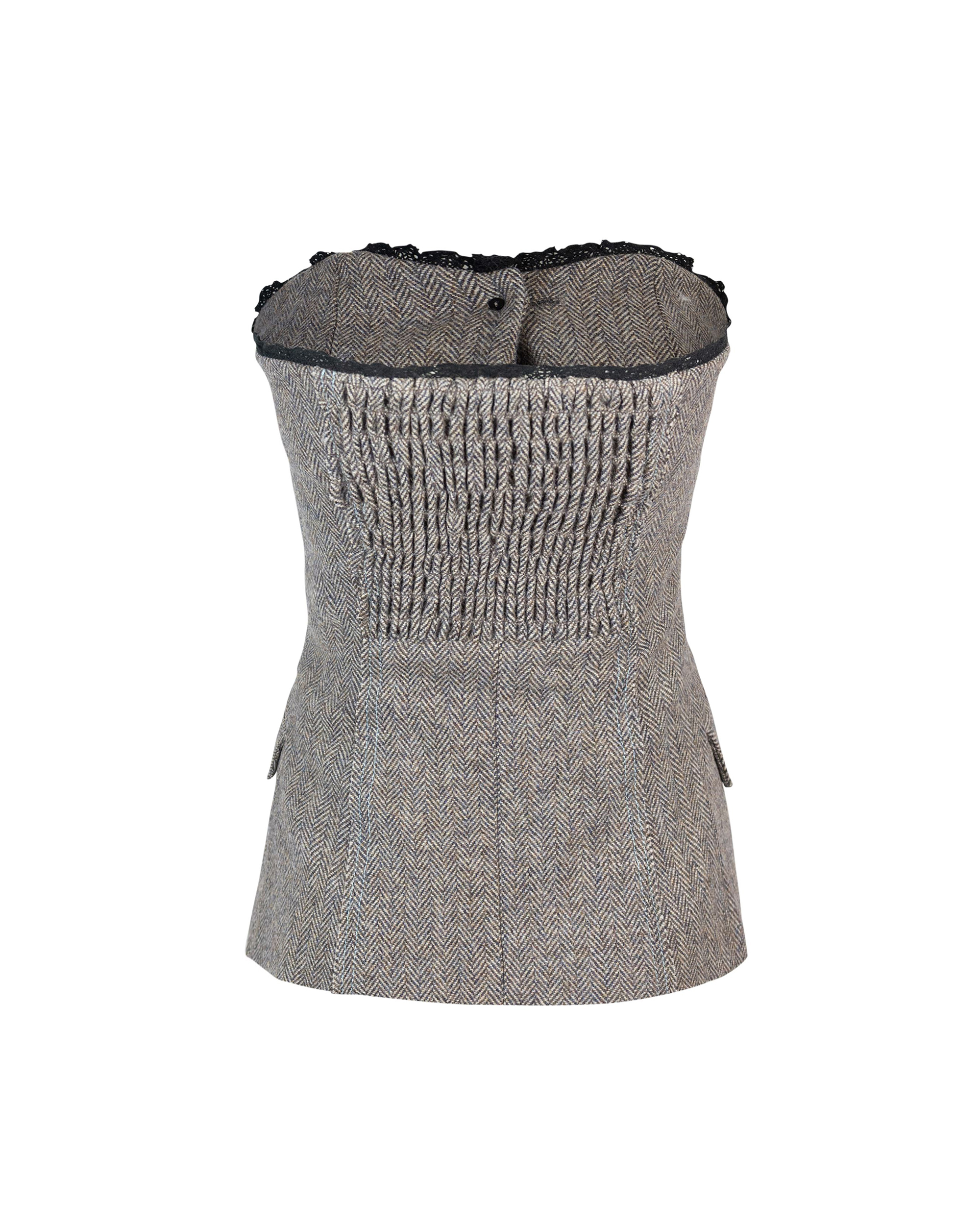 Shop Andersson Bell Aika Gray Bustier In Grey