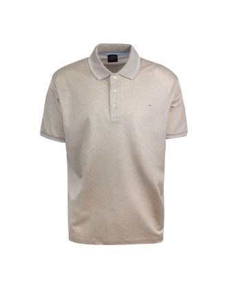 Pique polo shirt with embroidered Shark