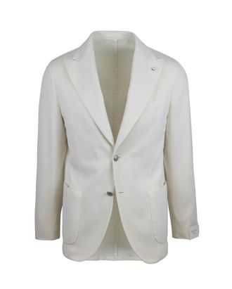 Ivory single-breasted jacket