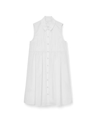 Short cotton shirt dress