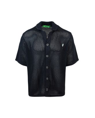 Black crochet shirt
