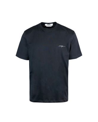 T-shirt nero con mini logo