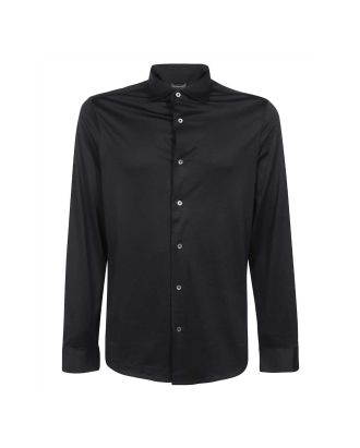 Black shirt in Tencel blend jersey