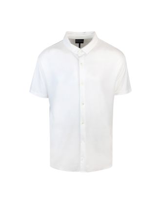 Camicia in jersey di cotone bianca