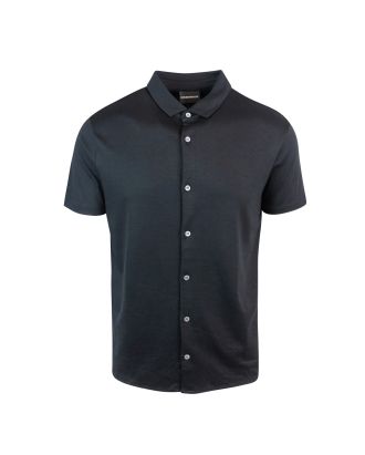 Camicia in jersey di cotone nera