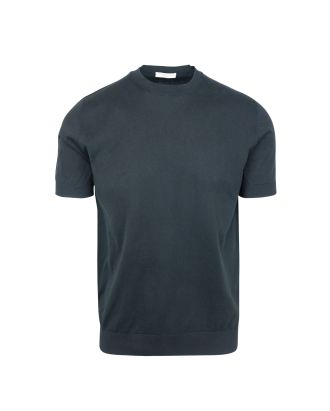 T-shirt in maglia fine nera