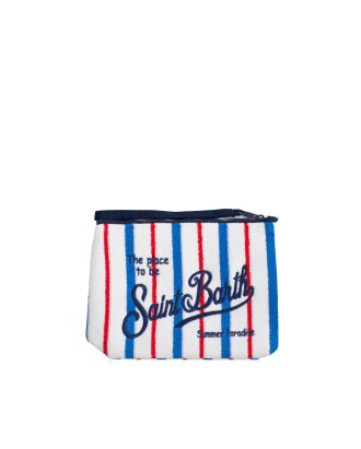 Aline two-tone striped clutch bag