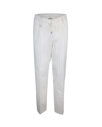 Pinstriped chino trousers with drawstring