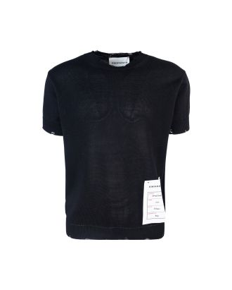 T-shirt in maglia nero