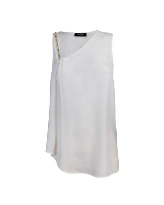 White top with jewel shoulder strap