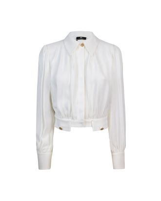 Cropped georgette shirt
