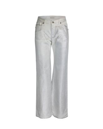 Silver cotton trousers