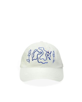 Beige cap with visor and "Cote Ouest" embroidery