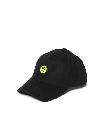 Black cap with visor and logo