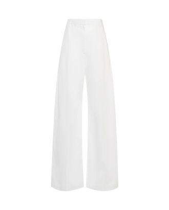 Oversized trousers in optical white washed cotton