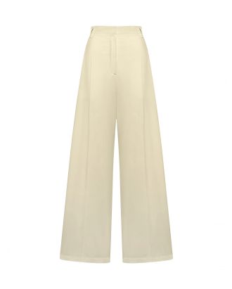 Oversized trousers in sand washed cotton