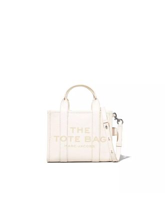 The Leather Small Tote Bag Cotton Silver