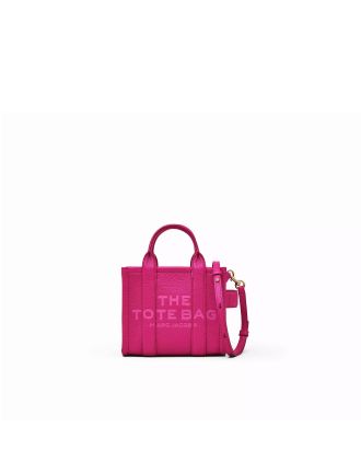 The Leather Mini Tote Bag Lipstick Pink