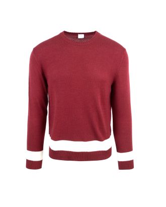 Burgundy sweater with contrasting band