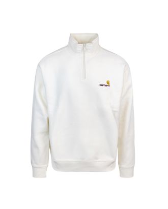 America Script half zip sweatshirt in white