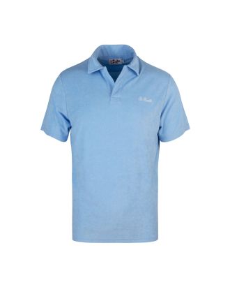 Jeremy polo shirt in light blue sponge