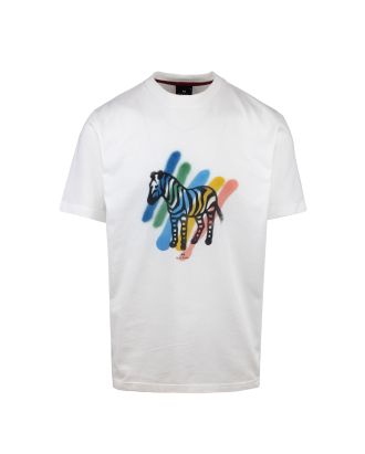 T-shirt con stampa Zebrata colorata