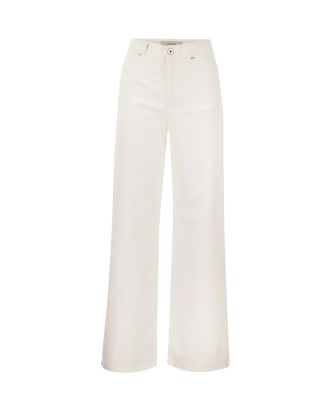 Cropped cotton trousers