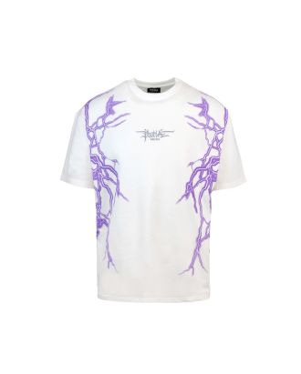 T-shirt nera Lightning purple