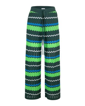 Geometric knit trousers
