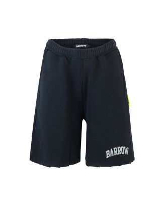 Bermuda shorts in washed logo fleece